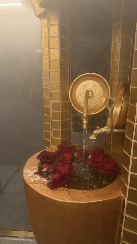 Traditional Moroccan Hammam fountain inside Arenas Spa & Beauty